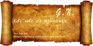 Gömöri Nikolett névjegykártya