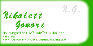 nikolett gomori business card