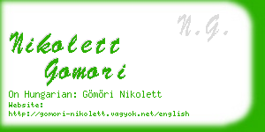 nikolett gomori business card